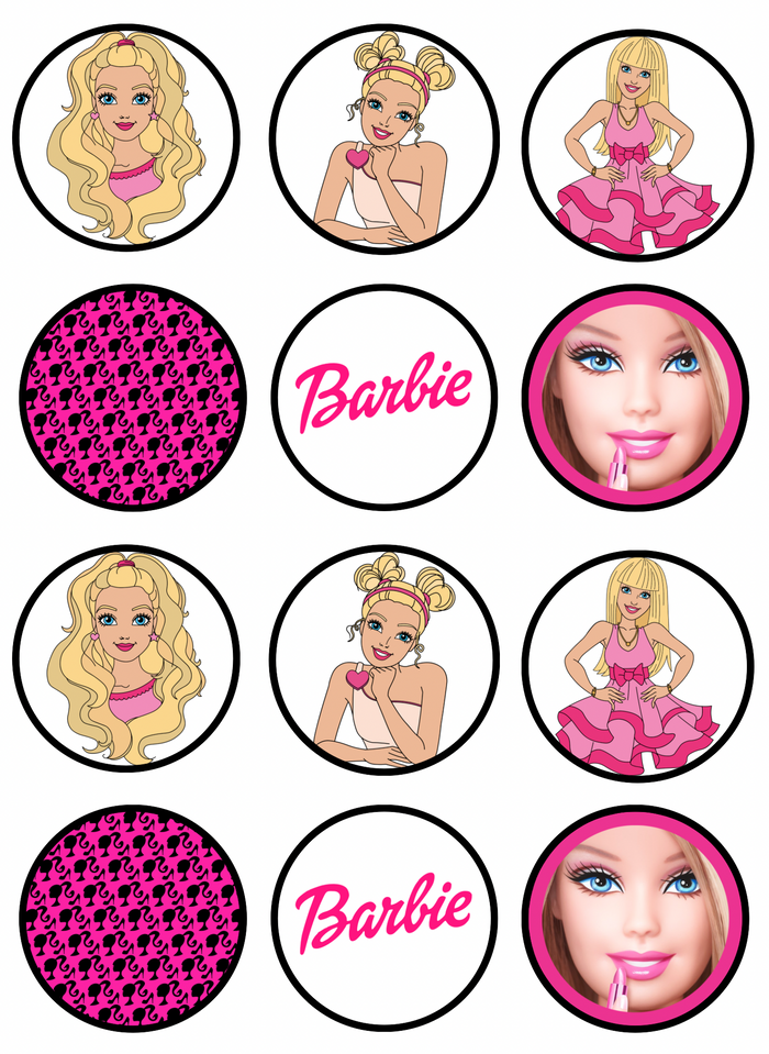 Pink doll edible images