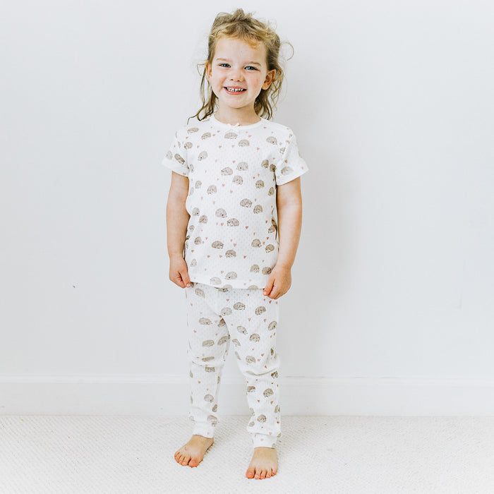 Pointelle Top + Leggings - Hedgehog