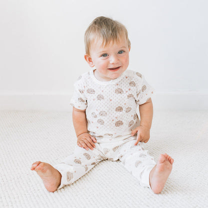 Pointelle Top + Leggings - Hedgehog