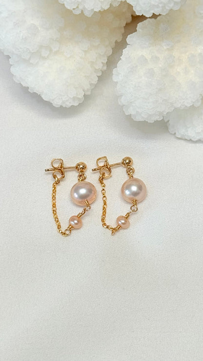 Poolside keshi earrings - light Pink