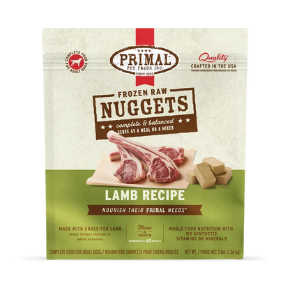 Primal Frozen Raw Dog Food - Beef, Chicken, Duck, Lamb, Pheasant, Pork, Quail, Rabbit, Venison - Dog.Dog.Cat.