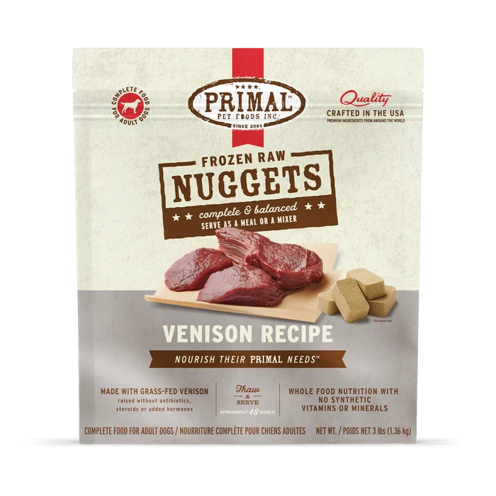 Primal Frozen Raw Dog Food - Beef, Chicken, Duck, Lamb, Pheasant, Pork, Quail, Rabbit, Venison - Dog.Dog.Cat.