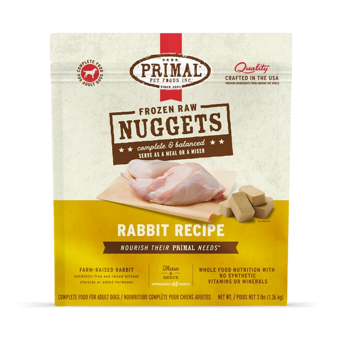 Primal Frozen Raw Dog Food - Beef, Chicken, Duck, Lamb, Pheasant, Pork, Quail, Rabbit, Venison - Dog.Dog.Cat.