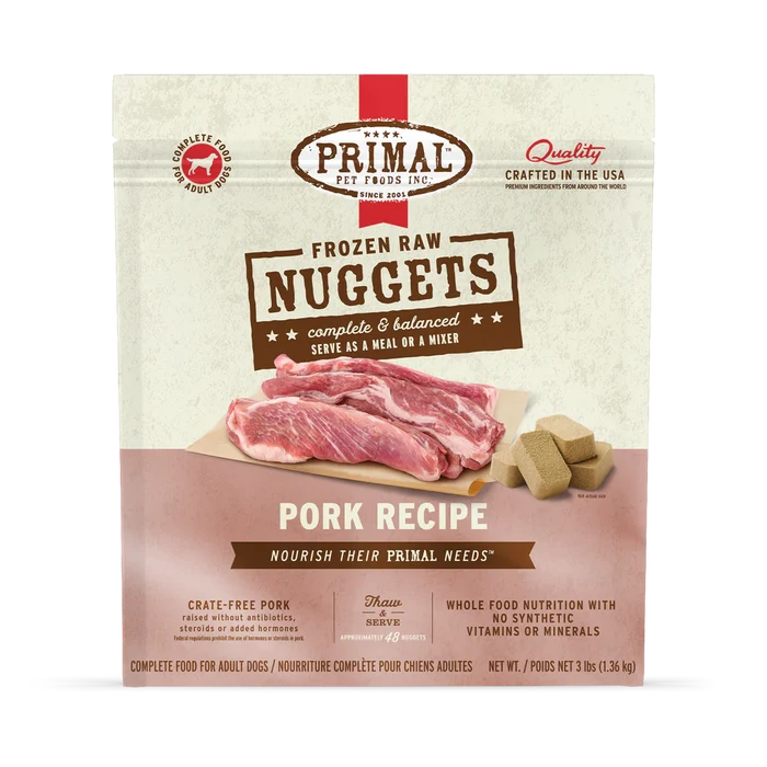 Primal Frozen Raw Dog Food - Beef, Chicken, Duck, Lamb, Pheasant, Pork, Quail, Rabbit, Venison - Dog.Dog.Cat.