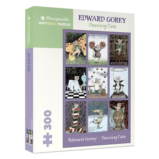 Artpiece Puzzle Box with "Edward Gorey Dancing Cats"