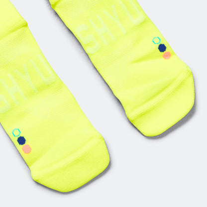 Quarter Crew Racing Sock - Volt/Pacific/Orange