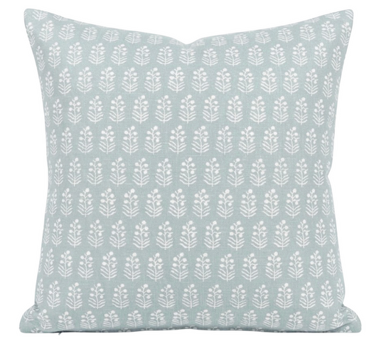 Ready to Ship, 20x20, Chloe Pillow Cover in Spa Blue