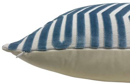 Ready to Ship, 22x22, Vanderbilt Velvet Pillow Cover in Marine Blue