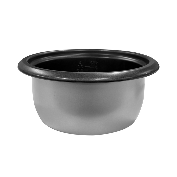 Aluminum replacement inner pot with black nonstick coating for Cuckoo rice cookers. (INNERPOT-CR-0601C)