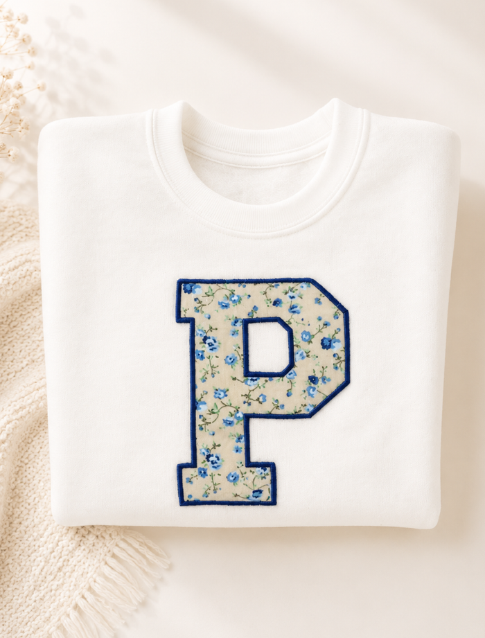 Rose Applique Initial Jumper