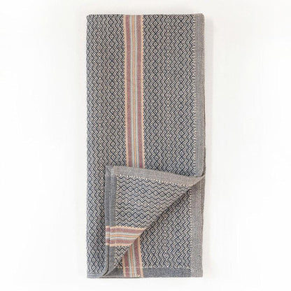 Textile with geometric pattern on a white background