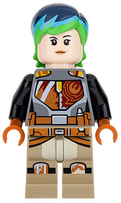 Sabine Wren - Bright Green and Dark Blue Hair