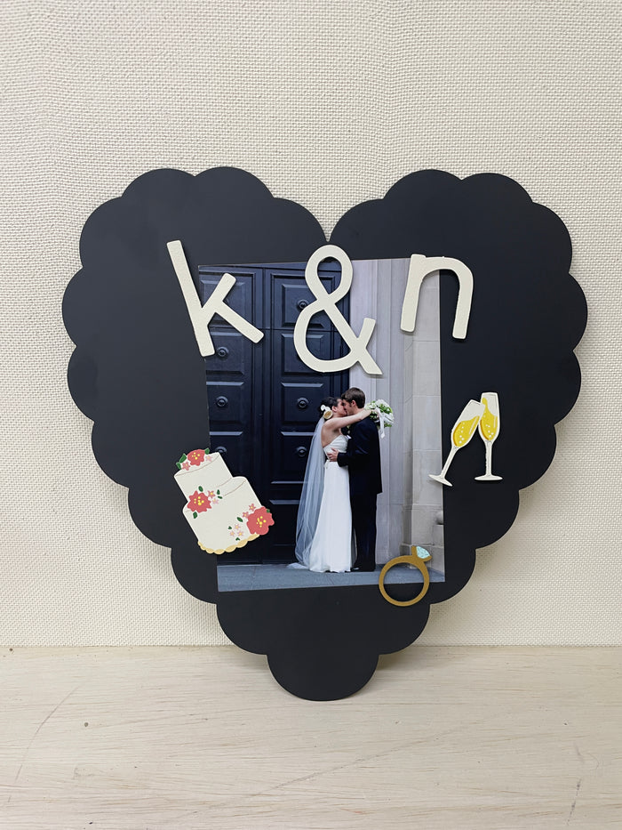 Scalloped Heart Board w/ Stand