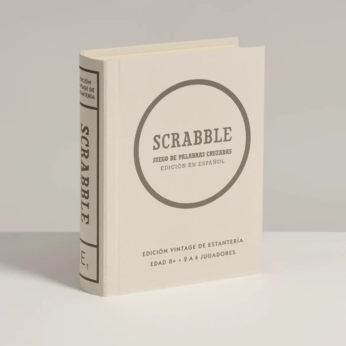 Scrabble games Spanish version game on grey background