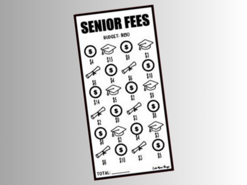 Senior Fees | Savings Insert or Cash Envelope | Square | 150