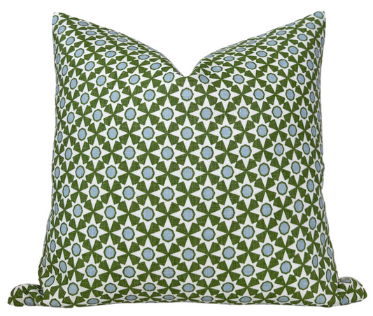 Serendipity Pillow Cover in Green, Schumacher Textiles