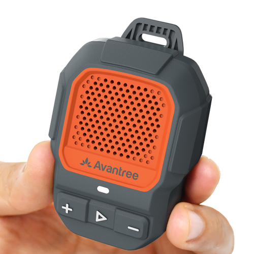 ShareCast Solo Clip-On Auracast Wearable Speaker, compact Bluetooth speaker for music, hands-free calls, and Auracast group listening.