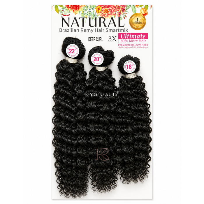 Smart Braid Natural Bundle Deep Curl 3X