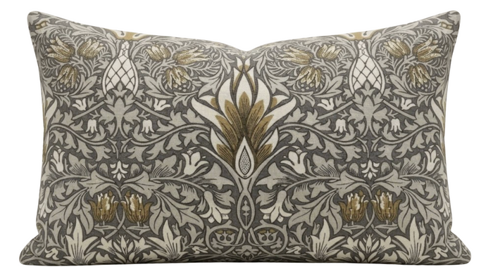 Snakeshead Pillow Cover in Grey Gold