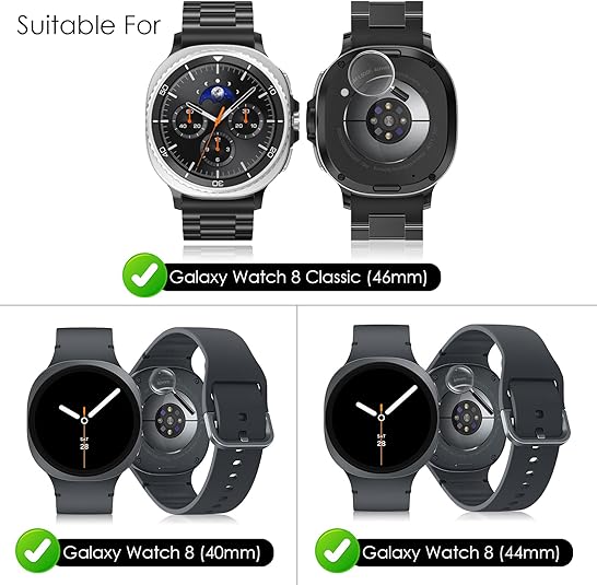 Stainless Steel Band Compatible with Galaxy Watch 8 40mm/44mm, Galaxy Watch 8 Classic 46mm 2025 | Fintie