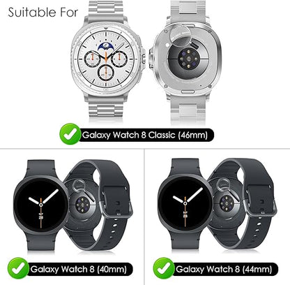 Stainless Steel Band Compatible with Galaxy Watch 8 40mm/44mm, Galaxy Watch 8 Classic 46mm 2025 | Fintie