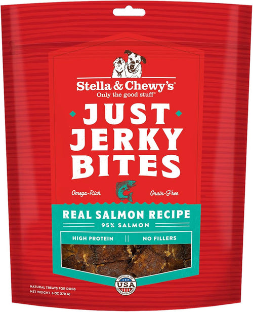 Stella & Chewy Just Jerky Bites Dog Treats -Salmon : 6 oz - Dog.Dog.Cat.