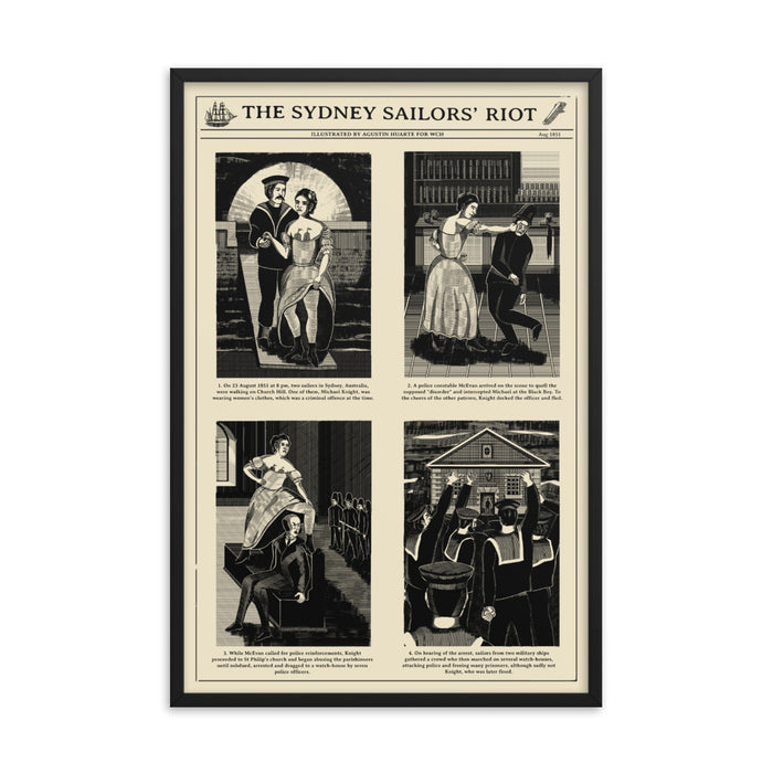 Sydney Sailors' Riot Framed Poster