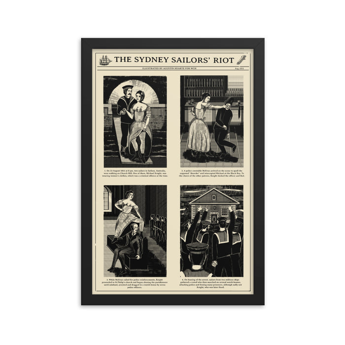 Sydney Sailors' Riot Framed Poster