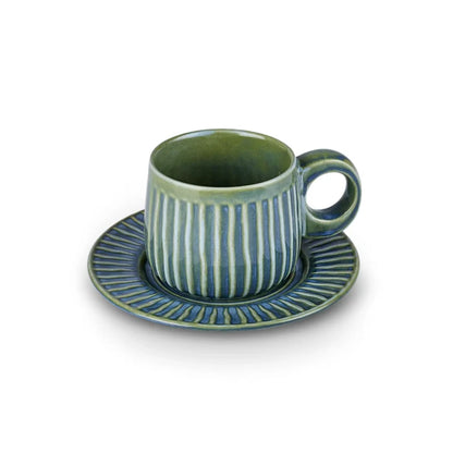 Tasse à Thé Karaca Arthur Vert & Bleu, 260 ml