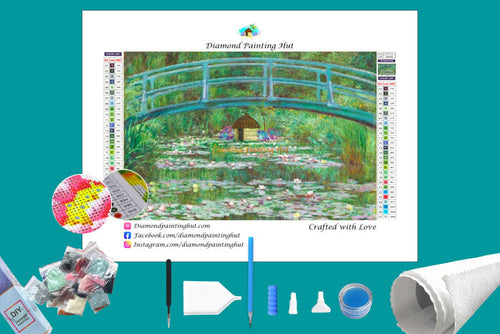 The Japanese Footbridge by Claude Monet Diamond Painting