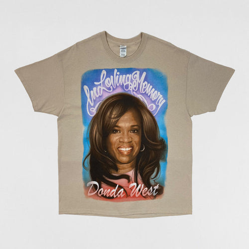 The Life of Pablo 2016 'In Loving Memory' Airbrush Tee In Sand