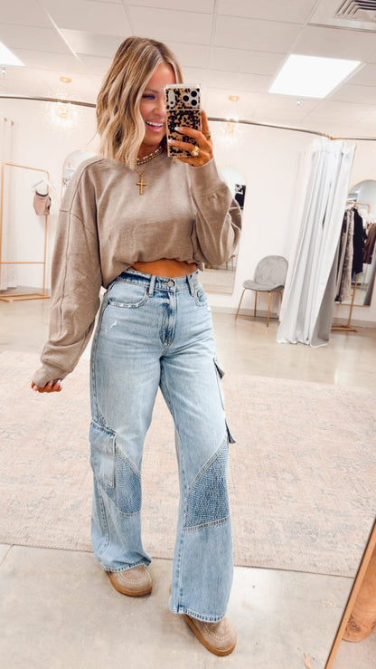 The Soft Ribbed Pullover- Dusty Mocha