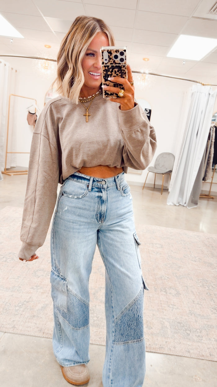 The Soft Ribbed Pullover- Dusty Mocha