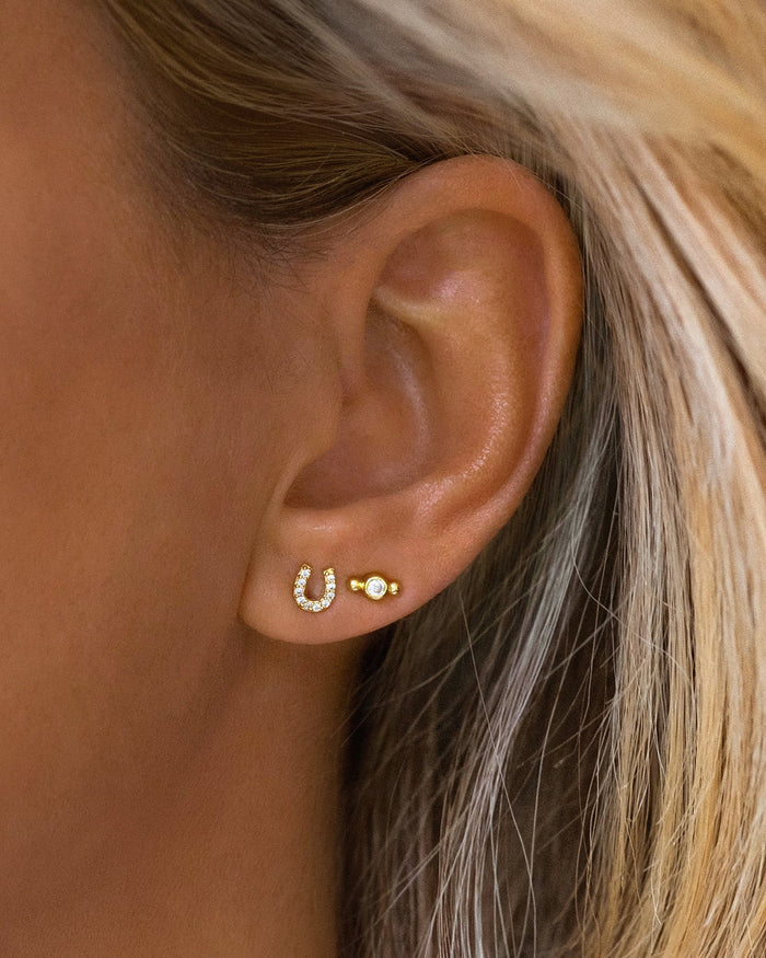 Tiny Horseshoe Studs