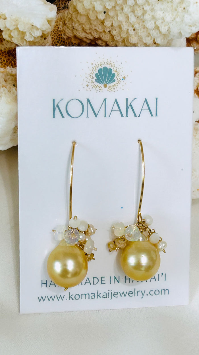 Trellis hook earrings - South Sea