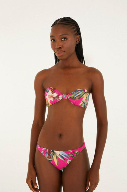 Tropicalia Bandeau Bikini Top-Swimwear-Uniquities