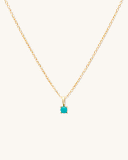 Turquoise Birthstone Necklace