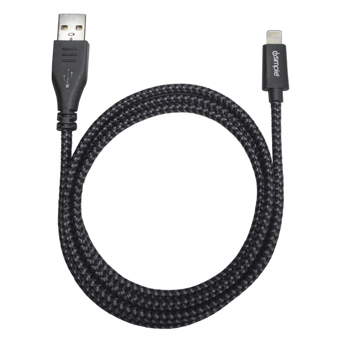black usb to lightning bolt cable