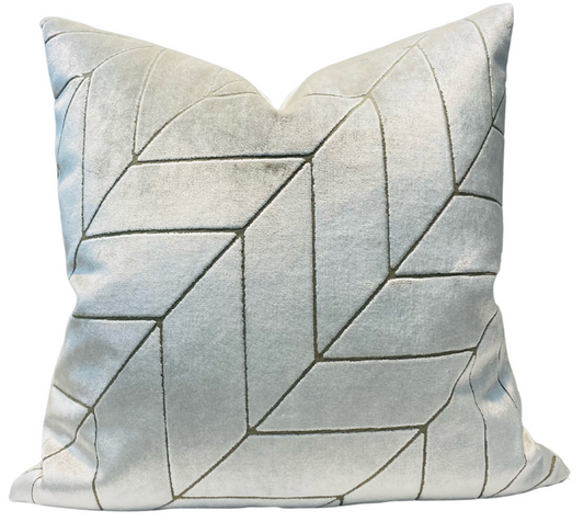 Velvet Steps Pillow Cover in Snow