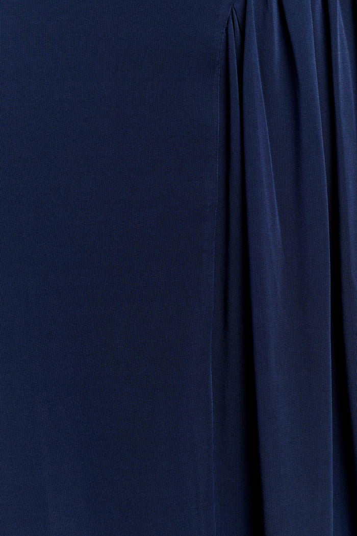 Vivica Slinky Gathered Maxi Skirt - Midnight Navy