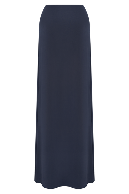 Vivica Slinky Gathered Maxi Skirt - Midnight Navy