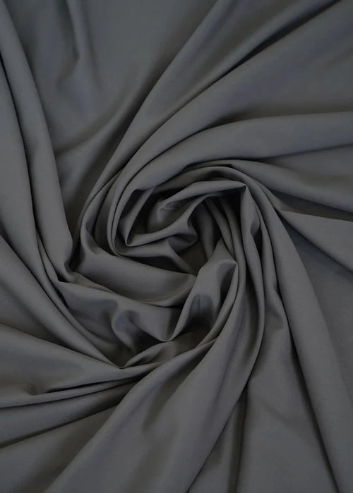 Women's winter wash-and-wear fabric, grey, with visible folds and drape detail