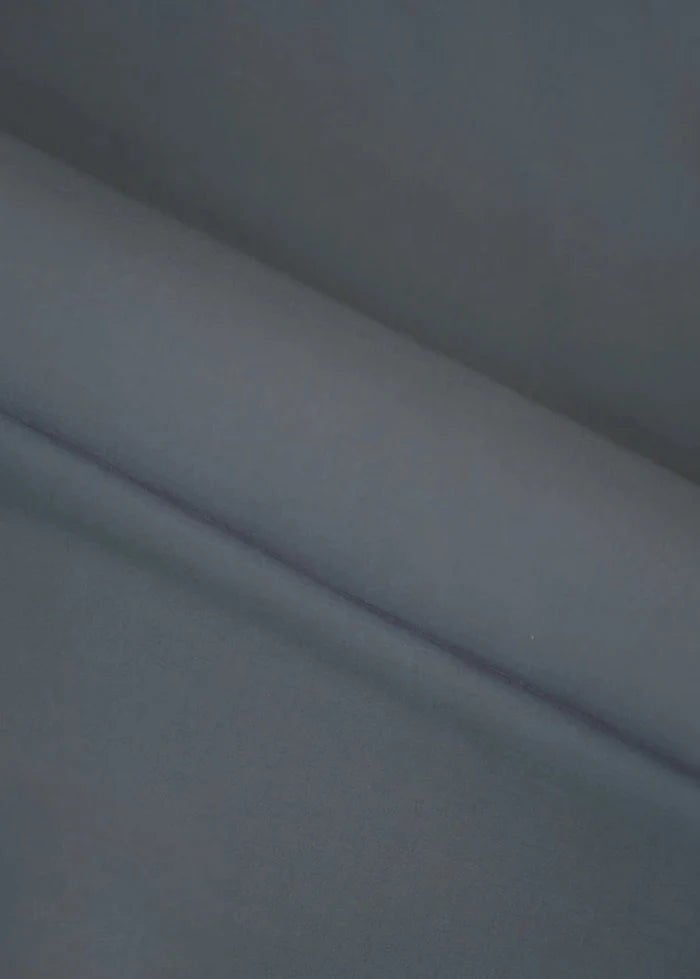 Women's winter grey wash-and-wear fabric in smooth, slightly draped close-up