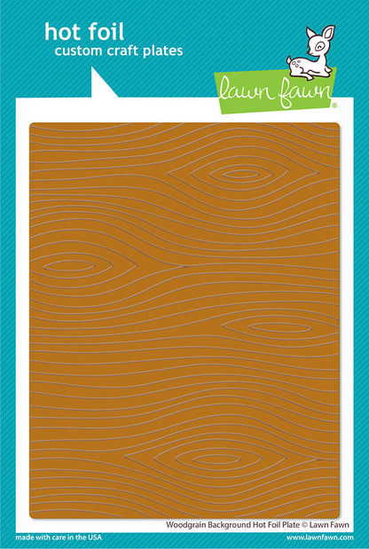 woodgrain background hot foil plate