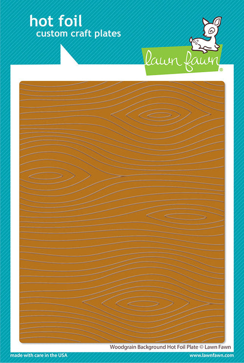 woodgrain background hot foil plate