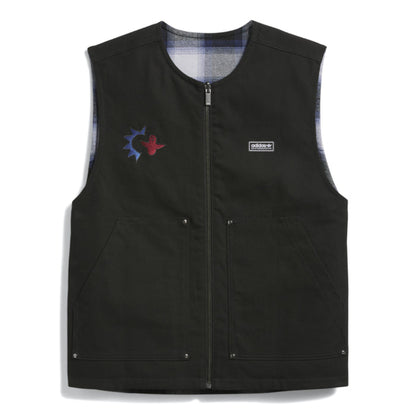 adidas - x Mark Gonzales Plaid Reversible Vest (Black)