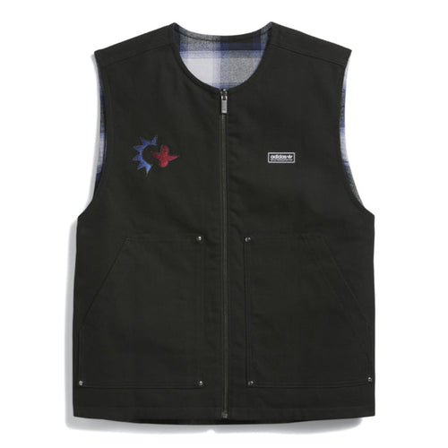 adidas - x Mark Gonzales Plaid Reversible Vest (Black)