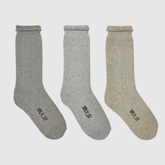 Yeezy Season 7 Bouclette Socks (3-Pack) In Tone Two