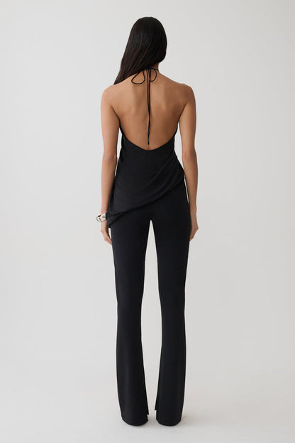 Yuna Draped Hardware Top - Black